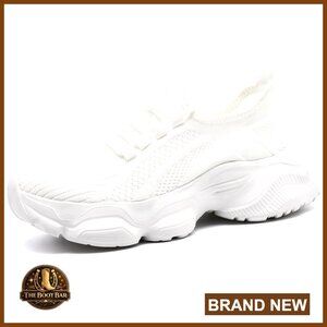 Platform Sneakers with 2 Inch Height Increase, Non-Slip Walking Shoes for Work